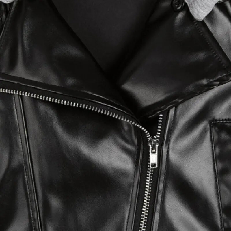 Mood Baby Girl Boy PU-nahast kapuutsiga jope Kevad-sügis lapse nahkmantel, Chaqueta, välisrõivad, beebiriided 4-7 a.