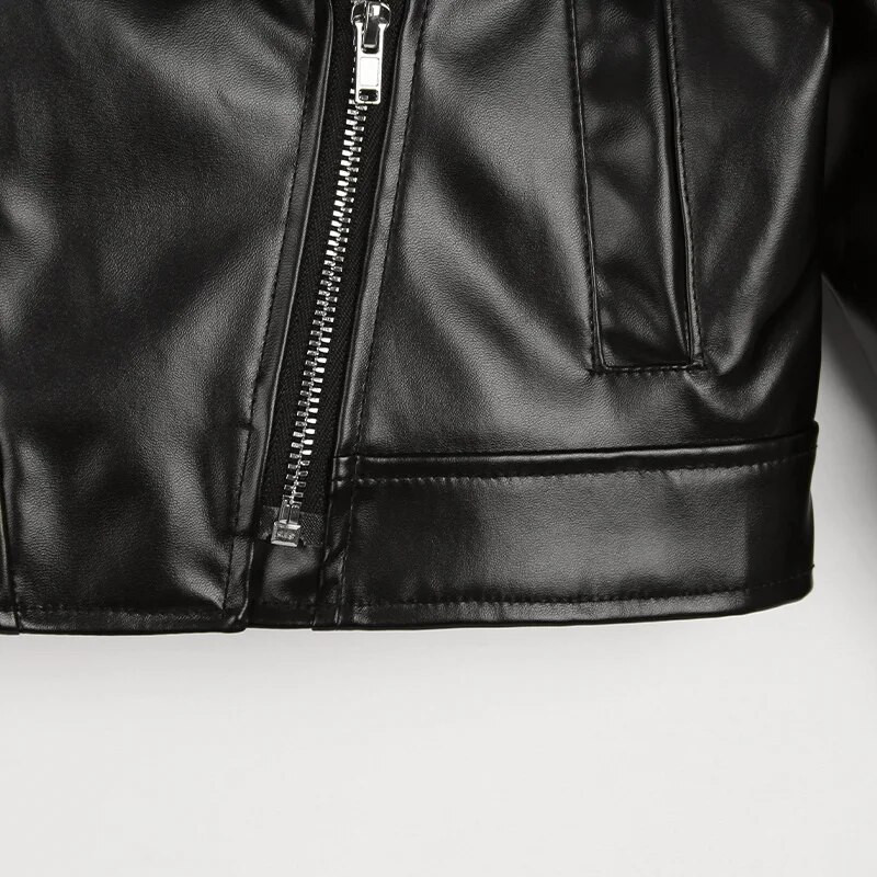 Mood Baby Girl Boy PU-nahast kapuutsiga jope Kevad-sügis lapse nahkmantel, Chaqueta, välisrõivad, beebiriided 4-7 a.