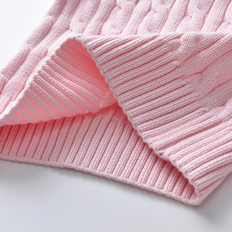 2023 Toamnă Iarnă Sugari Fete Topuri Bumbac Broderie Solidă Pulover Fără Mâneci Stretch Loose Copii Fete Vest