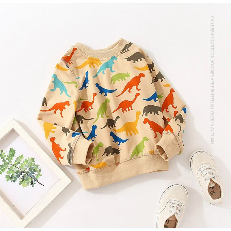 2023 tavaszi ősz koreai stílus 2 3 4 5 6 8 10 éves gyerekek pamut teljes rajzfilm állatmintás gyerekeknek baba gyerek pulóver fiú