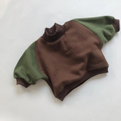 deer jonmi Uus talvine korea stiilis beebipoisid, paksud dressipluusid, poolkaelus, lapiline varrukas, väikelapsed, püksid, topid