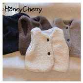 HoneyCherry Παιδικό Διπλό Γιλέκο Βρεφικό Γιλέκο Κοριτσιού Και Αγόρι Λούτρινο Γιλέκο Βρεφικό Κοριτσάκι Χειμερινά Ρούχα Νηπιαγωγών Γιλέκο