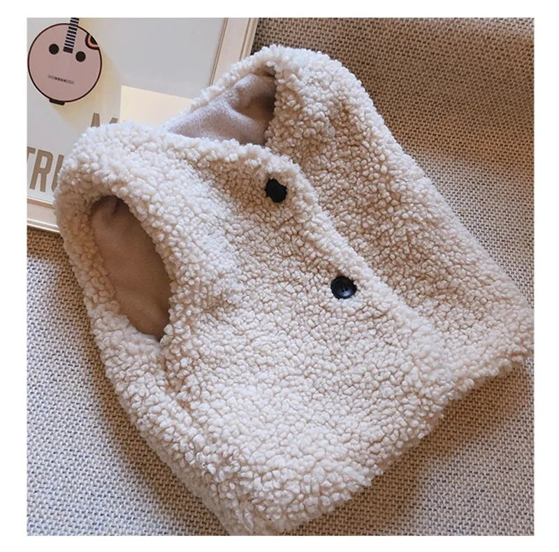 HoneyCherry Παιδικό Διπλό Γιλέκο Βρεφικό Γιλέκο Κοριτσιού Και Αγόρι Λούτρινο Γιλέκο Βρεφικό Κοριτσάκι Χειμερινά Ρούχα Νηπιαγωγών Γιλέκο