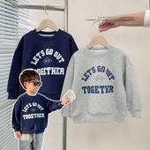 Hanorac pentru copii, băiat, imprimeu cu litere, primăvară, toamnă, haine de sus pentru copii mici, tricou cu mânecă lungă pentru băieți, topuri pentru copii