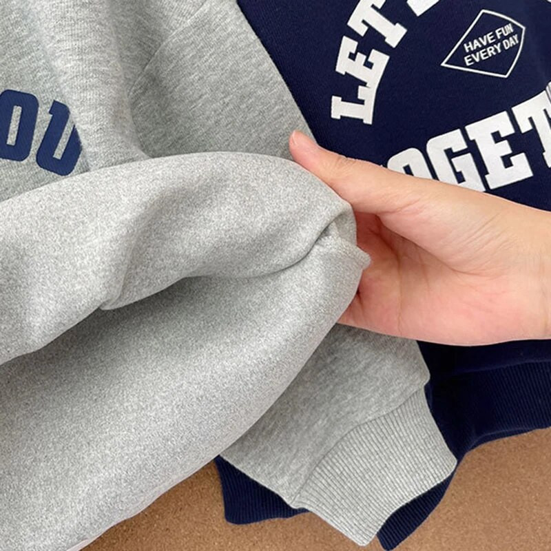 Vaikiški berniukų megztiniai su laiškais spauda pavasario rudens mažylio viršutiniai drabužiai berniukams ilgomis rankovėmis marškinėliai Vaikiški kūdikių apatiniai drabužiai