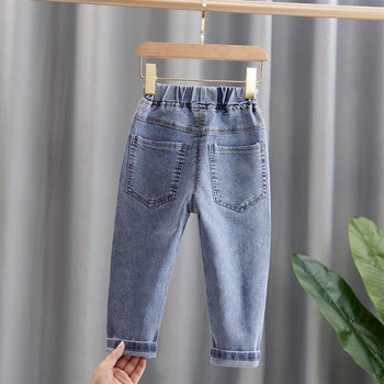 Пролетни бебешки дрехи за момичета Дънкови панталони с ластик на средната талия за 1 2 3 4 5 6 години Бебешки дрехи за момичета, детски дънки за рожден ден