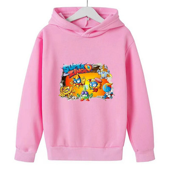 Παιδικά Anime Hoodie SUPER ZINGS εμπριμέ για αγόρια κορίτσια Baby 3-12Y Casual ρούχα Χαριτωμένα κωμικά πουλόβερ αθλητικό πουκάμισο Casual Kawaii