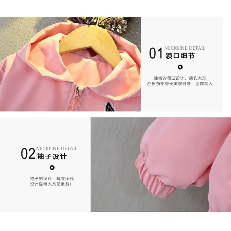 2024, primăvară toamnă, haine pentru fete, culoare solidă, cu imprimeu de iepure, pardesiu cu glugă, pentru 2-12 ani, pardesiu de agrement pentru copii