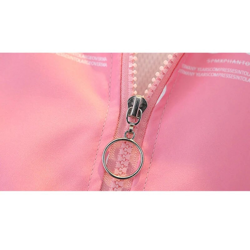 2-12 éves tavaszi ősz lány kabátok divat rajzfilm Bear teljes nyomtatású kapucnis széldzseki gyerekeknek gyerekeknek születésnapi ajándék