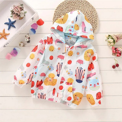 Nova dječja jakna Odjeća za bebe Jakna iz crtića Hoodies Gornja vjetrovka s patentnim zatvaračem za djevojčicu Zimski kaput za odijelo 2 3 4 5 6 7 8 Dob