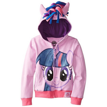 Готови якета за момичета Little Pony Есенни анимационни модни връхни дрехи за момчета с качулка Коледно палто 3 4 5 6 7 8 години Детски дрехи