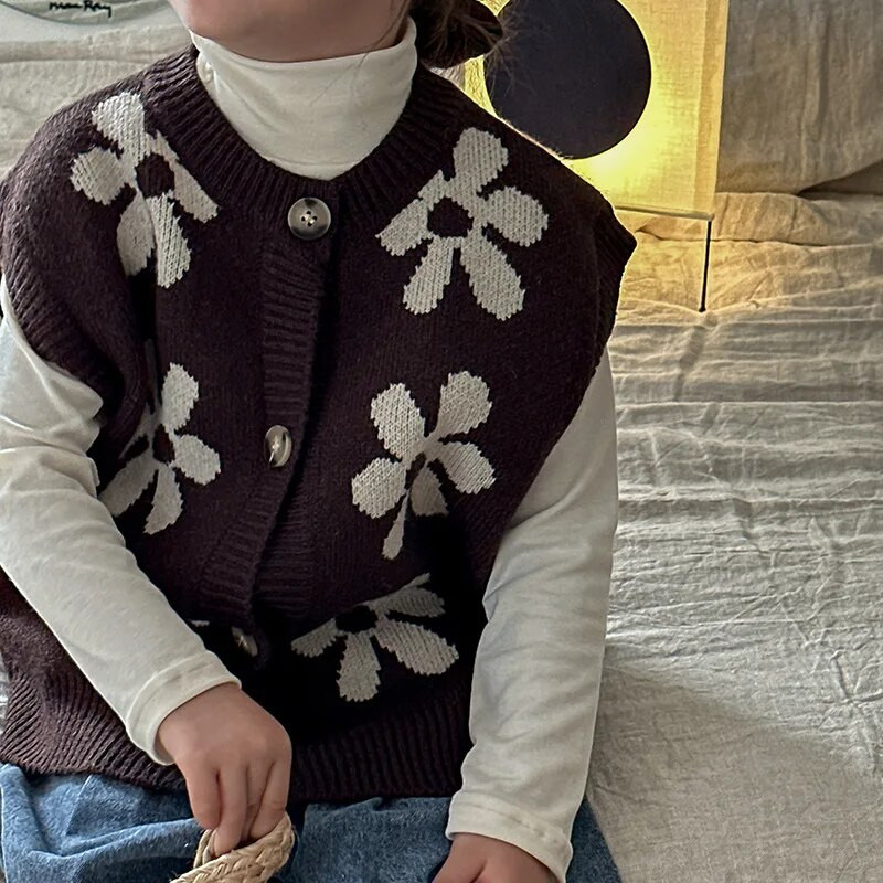 Veste coreeane Veste de tricotat Îmbrăcăminte pentru copii Vestă din fire de lână de toamnă Noi băieți Fete Pulover pentru copii mici haine de iarnă