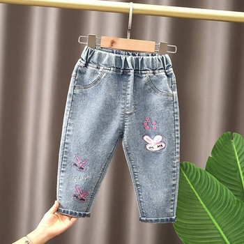 Ανοιξιάτικα παιδικά κοριτσίστικα βρεφικά φαρδιά ίσια τζιν παντελόνια για κοριτσίστικα παιδικά ρούχα παντελόνι τζιν εξωτερικού χώρου