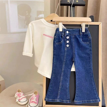 Κορίτσια Jean παντελόνι μακρύ παντελόνι βαμβακερό 2024 σε απόθεμα Ανοιξιάτικο φθινόπωρο Παιδικό παντελόνι για μωρά Παιδικά ρούχα εξωτερικού χώρου σχολείου