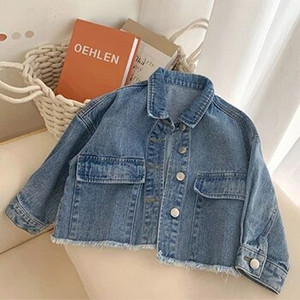 2023 New Fashion Versiune coreeană Jachete din denim pentru fete Mantocă Primăvară Toamnă Copii Îmbrăcăminte exterioară Îmbrăcăminte Cadou de aniversare 2-8 ani
