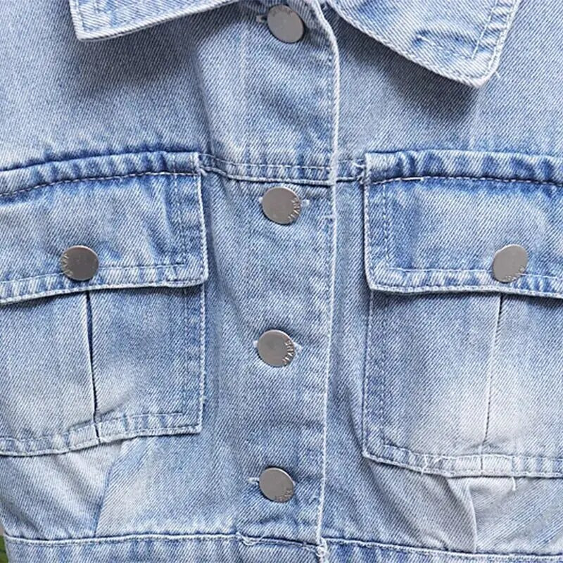 0 2 4 5Y Jachetă de blugi pentru fetițe 2023 Haine de primăvară și toamnă Palton pentru copii Jachetă de blugi brodata pe spate Palton casual coreean
