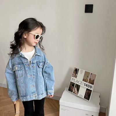 Îmbrăcăminte exterioară Guler răsturnat Mâneci întregi Lungime obișnuită La un singur piept Design moale Moda modernă moale Primăvară Copii Fete