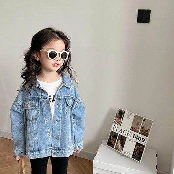 2023 лято Детски якета в корейски стил Джобове Мека мода Нов дизайн Прост ежедневен красив дънков парти призвание за деца