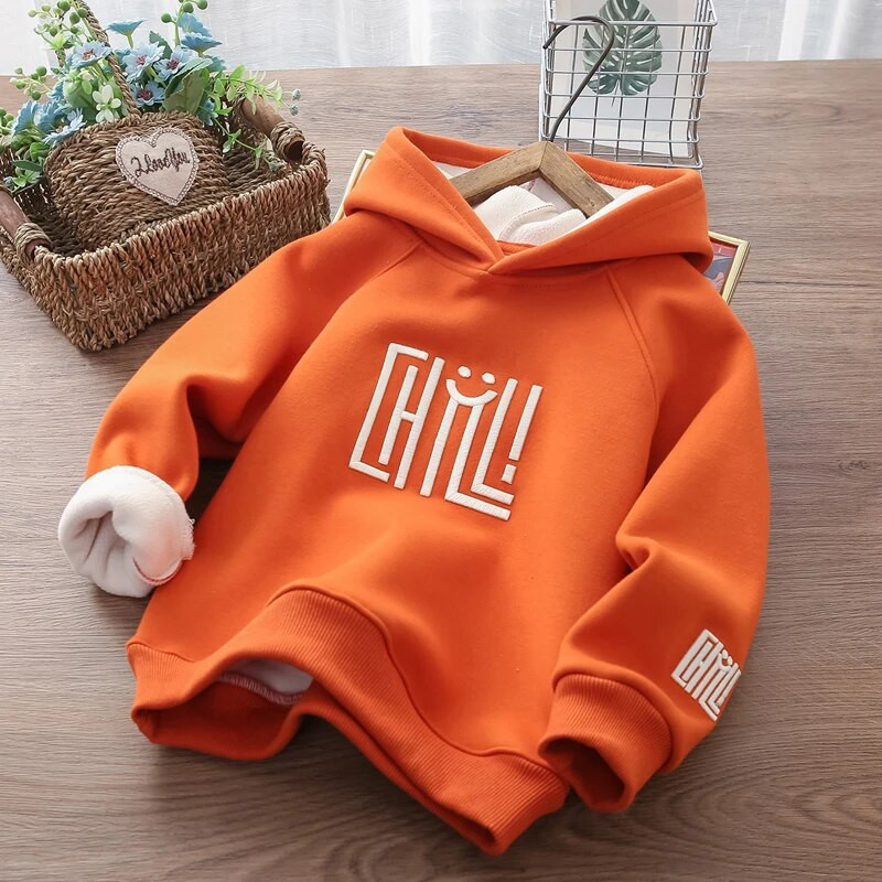 IYEAL dječja zimska majica s izvezenim slovima od flisa 2023. Dječja modna majica s dugim rukavima od flisa zadebljana