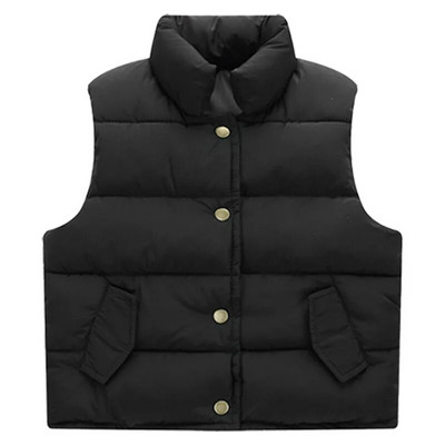 Copii Toamnă Iarnă Vestă caldă Fete Jachetă ocazională de culoare solidă Băieți Guler de modă simplu Vestă de catifea îngroșată 3A-10A