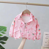 Lánykabát tavaszi és őszi divatos 2023 új gyermek őszi széldzseki kislány baba őszi ruha kabát cipzáros felső