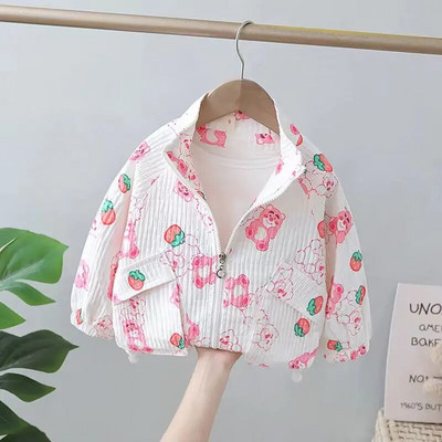 Lánykabát tavaszi és őszi divatos 2023 új gyermek őszi széldzseki kislány baba őszi ruha kabát cipzáros felső