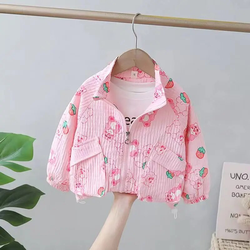 Lánykabát tavaszi és őszi divatos 2023 új gyermek őszi széldzseki kislány baba őszi ruha kabát cipzáros felső