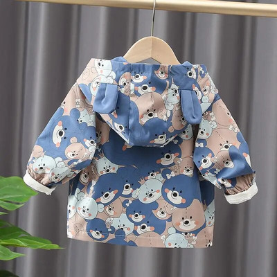 Dzsekik Kapucnis kabát Új tavaszi ősz fiúk baba lány felsőruházat kisgyermek lányok pamut kabátok gyerekek divat ruhák fiúk széldzseki