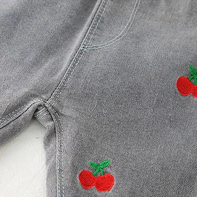 Proljetne traperice Djevojčice Ravne hlače Traper Ležerne hlače Dječja odjeća 1-5 godina Dječje rastezljive donjice s elastičnim strukom