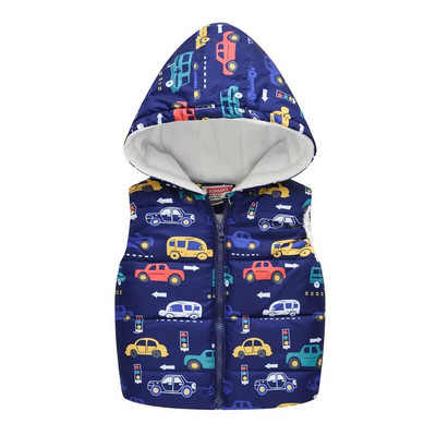 Veste pentru fete Vestă pentru copii din puf din bumbac Vestă caldă Bebeluși Fetițe Vestă florală dulce pentru copii Vestă pentru exterior 2-7 ani Copii