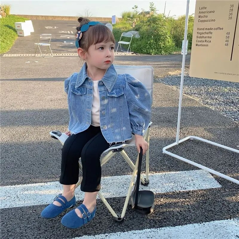 Jachete de blugi pentru copii fetiță primăvară toamnă modă paltoane jachete îmbrăcăminte 2 3 4 5 6 îmbrăcăminte exterioară copii 2024 nou