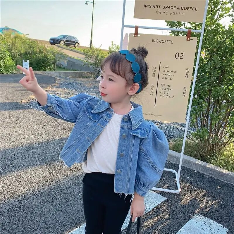 Jachete de blugi pentru copii fetiță primăvară toamnă modă paltoane jachete îmbrăcăminte 2 3 4 5 6 îmbrăcăminte exterioară copii 2024 nou