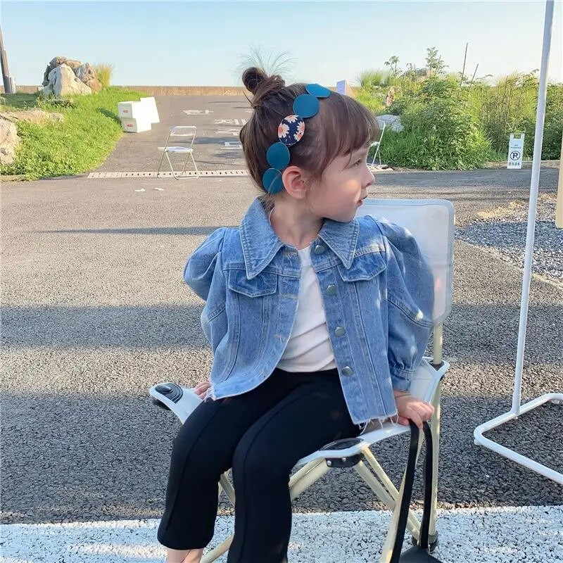 Jachete de blugi pentru copii fetiță primăvară toamnă modă paltoane jachete îmbrăcăminte 2 3 4 5 6 îmbrăcăminte exterioară copii 2024 nou