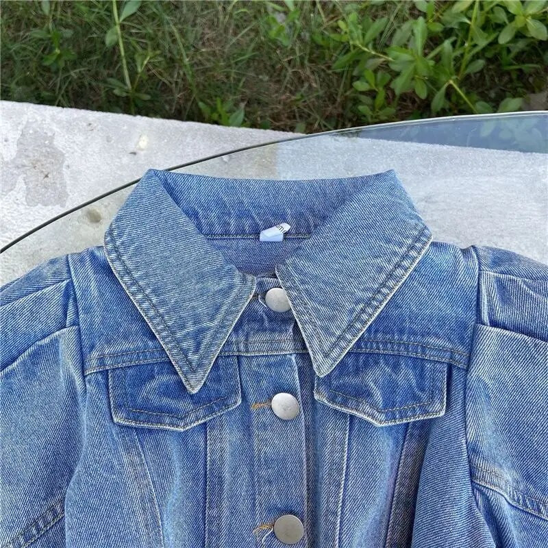 Jachete de blugi pentru copii fetiță primăvară toamnă modă paltoane jachete îmbrăcăminte 2 3 4 5 6 îmbrăcăminte exterioară copii 2024 nou