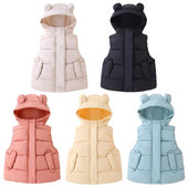 Păstrați-vă cald toamna iarnă vestă pentru copii, noua modă, jachetă fără mâneci pentru fete, băieți, vestă cu glugă, haine pentru copii 2-6 ani