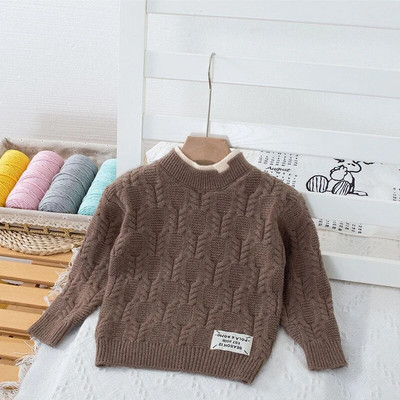 Pulover pentru copii, băiat, fată, cu decolteu în carouri, pulover pentru copii, iarnă, pentru copii, pulovere de culoare solidă, toamnă, băiat, fată, caldă, pulover 2023 nou