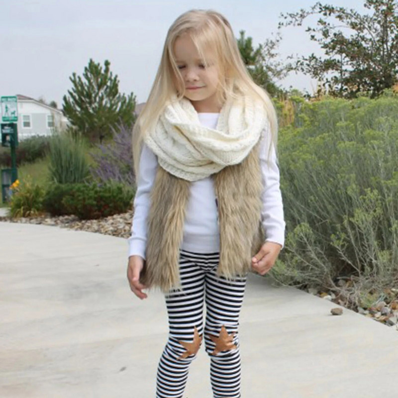 Dječji prsluk Krzneni prsluk za djevojčice Dječja djevojčica Zimska topla modna odjeća Prsluk od umjetnog krzna Debeli kaput Gornja odjeća 1-5 godina