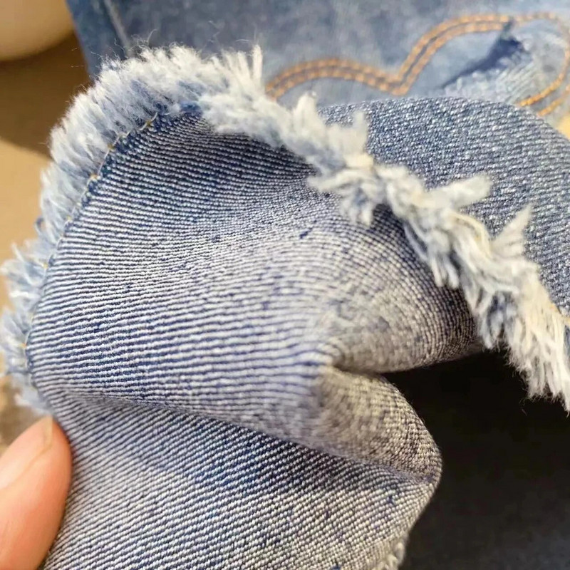 Dječje traper hlače za djevojčice od 1 do 12 godina Patchwork Bell Jeans Hlače s dječjim čizmama u plavoj boji 3 4 5 6 7 8 9 10 11 12