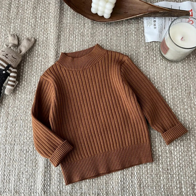 Îmbrăcăminte pentru copii de toamnă pentru copii, băieți, pulover tricotat în dungi, haine de bumbac pentru copii, fete, tricotaje de culoare solidă, pulovere
