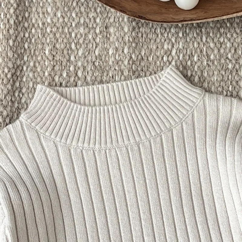 Îmbrăcăminte pentru copii de toamnă pentru copii, băieți, pulover tricotat în dungi, haine de bumbac pentru copii, fete, tricotaje de culoare solidă, pulovere