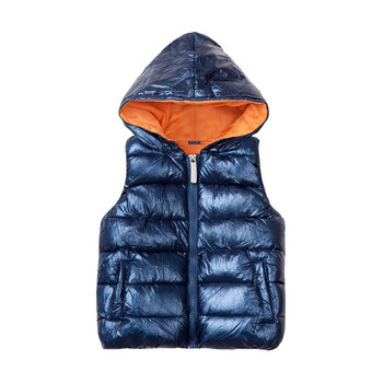 Mudkingdom Warm Boys γιλέκο για κορίτσια με κουκούλα και χοντρό φερμουάρ Αμάνικο μπουφάν για παιδικά ρούχα Χειμερινά ρούχα Παιδικά γιλέκα