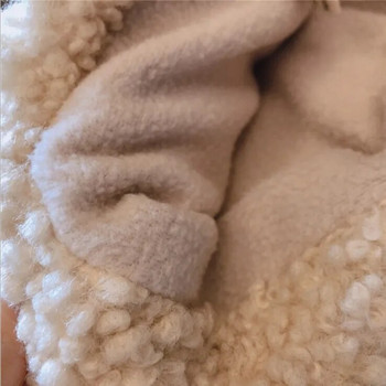 Φθινοπωρινό χειμερινό μωρό αρνί μαλλί συν βελούδινο γιλέκο για κορίτσια Αγόρια βελούδινο γιλέκο μονό στήθος V λαιμόκοψη Παιδικό ζεστό μόδα Ζεστό παλτό