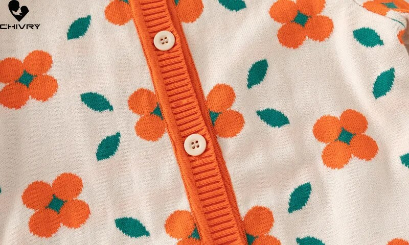 Novi džemper od jacquard kardigana za djevojčice, jesen, zima, modni, topli pleteni džemperi s o-izrezom, gornji dijelovi, dječji kardigani