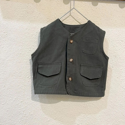 Veste casual în stil coreean 2023, culoare uni, pentru băieți și fete, largi, casual, fără mâneci, 1-8 ani