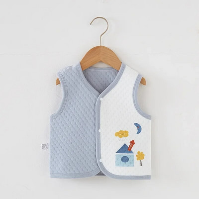 Nou-născuți Băieți și Fete Tank Top Bumbac Confortabil și Cald Imprimare Desene Animate Bebeluș Primăvară și Toamnă