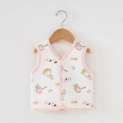 Nou-născuți Băieți și Fete Tank Top Bumbac Confortabil și Cald Imprimare Desene Animate Bebeluș Primăvară și Toamnă