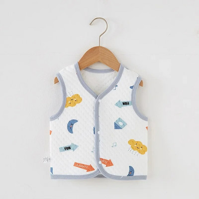 Nou-născuți Băieți și Fete Tank Top Bumbac Confortabil și Cald Imprimare Desene Animate Bebeluș Primăvară și Toamnă