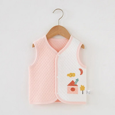 Nou-născuți Băieți și Fete Tank Top Bumbac Confortabil și Cald Imprimare Desene Animate Bebeluș Primăvară și Toamnă