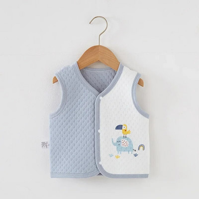 Nou-născuți Băieți și Fete Tank Top Bumbac Confortabil și Cald Imprimare Desene Animate Bebeluș Primăvară și Toamnă