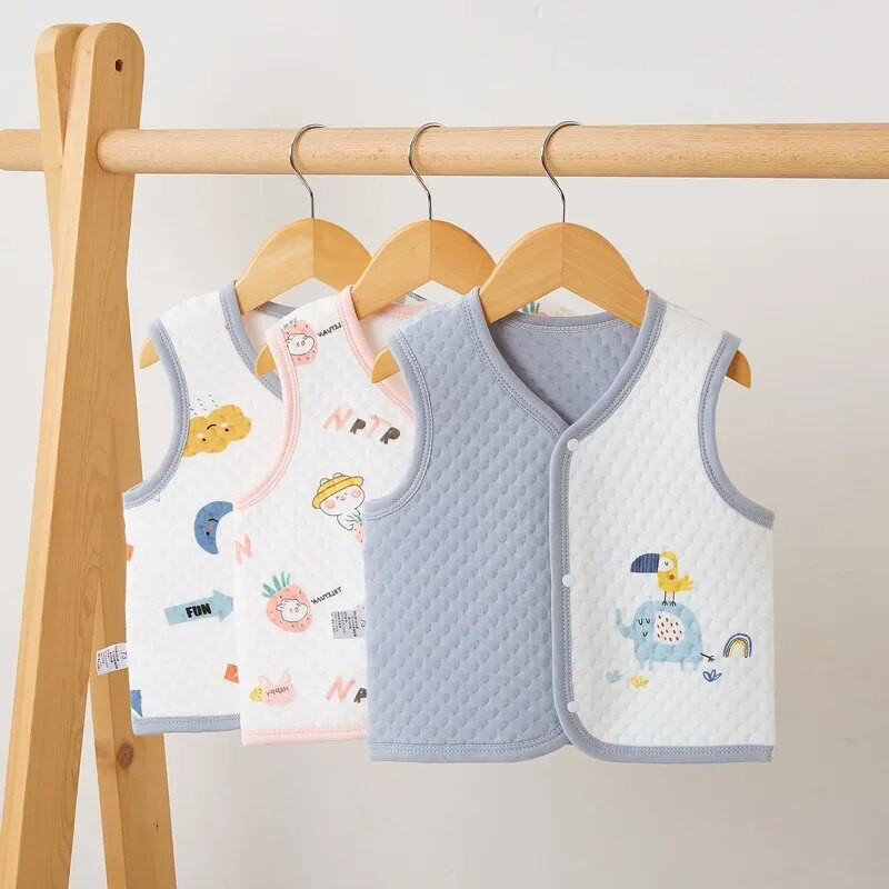 Naujagimių berniukų ir mergaičių pečių apvyniojimas medvilninis, patogus ir šiltas animacinių filmų spaudinys kūdikiui pavasaris ir ruduo